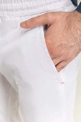 Mans Plain White Ethnic Pajama