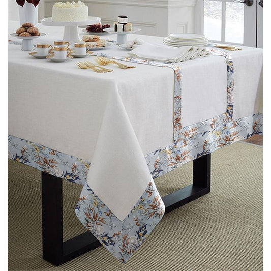 Cotton Dinning Set with Print Bordered-Summer Garden