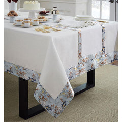 Cotton Table cover with Print Bordered- Summer Garden