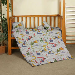 Pcs Printed Baby cot set- Safari Land