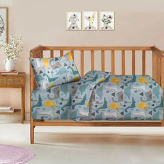 3 Pcs Printed Baby cot set -jurassic world