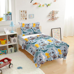 Printed Kids Bed sheet Set - The Dinosure
