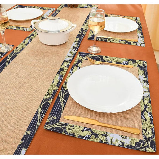 Jute Dinning Set With Border- Sunshine