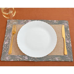 Jute Dinning Set With Border- Green Gaden