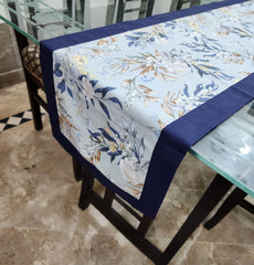 Roof Garden Printed Cotton Reversable With Border Table Runner