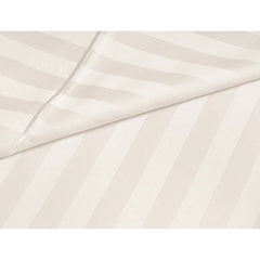 Luxury Strip Satin Bed sheet Set - Off White - 99 Bedding Store