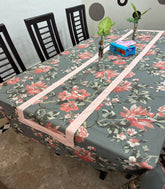 The Flowrenc Printed Cotton Reversable With Border Table Runner