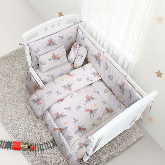 5 Pcs Printed Baby cot set- Mr Tom