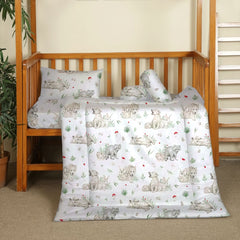 6 Pcs Printed Baby cot set- Woodland Animal