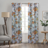 2 PCS PRINTED BLACKOUT CURTAIN ROSE GARDEN BEIGE