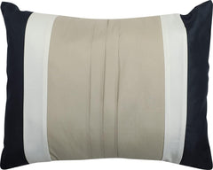 Rectangular Pleated Cotton Cushion Cover Beige and Black - 99 Bedding Store