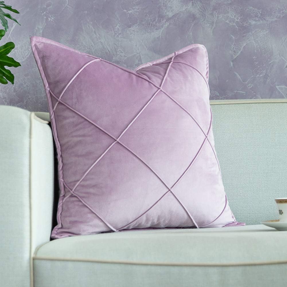 Pack of 2 Velvet Decorative Cross Pleated Cushions - 99 Bedding Store