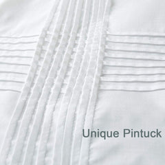 Luxury Satin 400 Tc Ruffle With Pleated Duvet Cover White