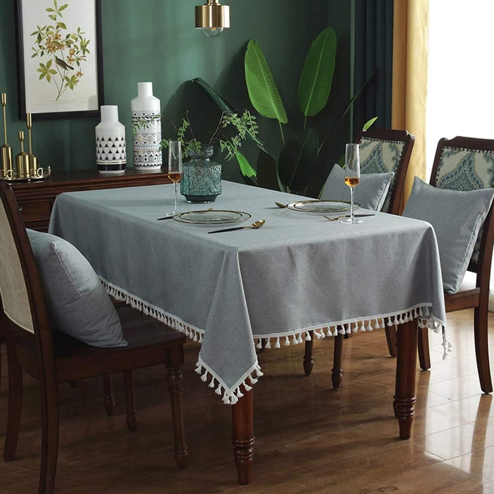 Decorative Tablecloth With Tassel - Grey - 99 Bedding Store