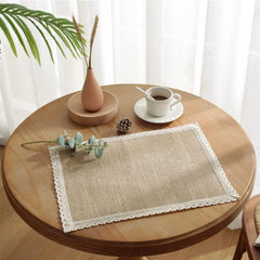 Jute Dinning Set With Cute Lace