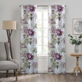 2 PCS PRINTED BLACKOUT CURTAIN BROKKBLAD FLOWRAL