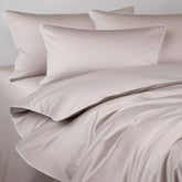 Luxury Satin 400 TC Duvet Cover Set Beige with Piping