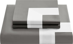 Grey And White Luxury Multi Box Egyptian Cotton Duvet Set - 99 Bedding Store