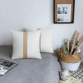 Pack of 2 Boho Modern Accent Jute Striped Cushion Cover Beige Strip - 99 Bedding Store