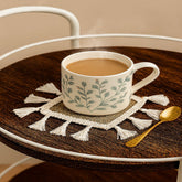 Jute Coasters Set Brown With Tasels