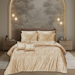 8 Pcs Greek Border Velvet Duvet Cover Sets