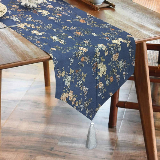 Printed CottonRe Revrsable Dinning Set -Night Garden Blue