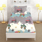 Moter Car Printed Kids Fitted Sheet set
