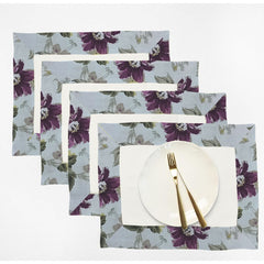 Cotton Dinning Set with Print Bordered- Brookblad Flowral