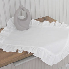 Luxury Cotton Dinning Set With Frilld - White