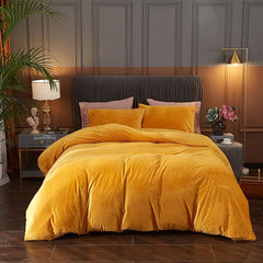 Luxury Plain Velvet Duvet Cover Sets -