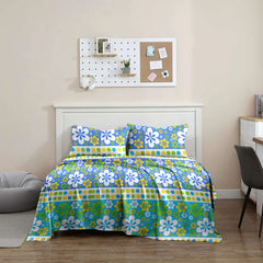 Cotton Printed Double Bed sheet Blue Bells