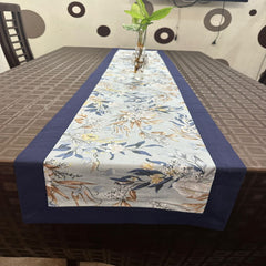 Roof Garden Printed Cotton Reversable With Border Table Runner