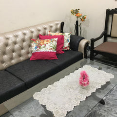 Bella Rese Red- Cushion Cover Set With lace