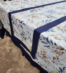 Roof Garden Printed Cotton Reversable With Border Table Runner