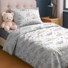 Printed Kids Duvet Cover Set - Woodland Animal