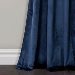 Medium Blue Premium Quality Velvet Curtain -1 Panel - 99 Bedding Store