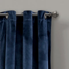 Medium Blue Premium Quality Velvet Curtain -1 Panel - 99 Bedding Store