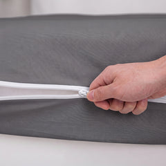 100% Cotton Zipper Mattress Cover - Grey