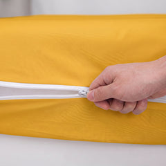 100% Cotton Zipper Mattress Cover - Mustard
