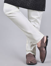 Mans Plain White Ethnic Pajama