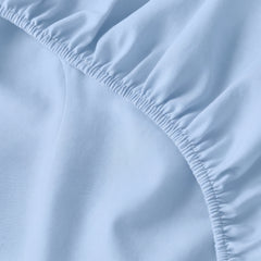 Sky Blue Egyptian Cotton Fitted Sheet Set