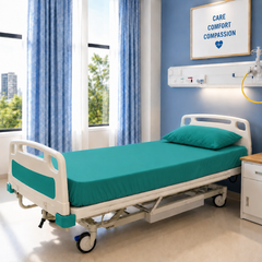Hospital Cotton Fitted Sheets - Green