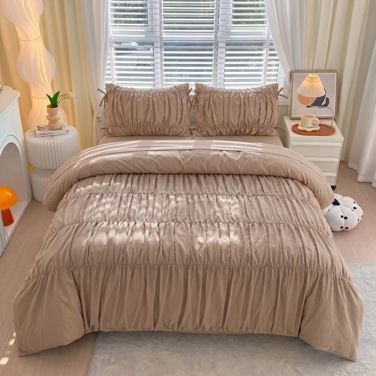 Serenity pinch Pleated Luxury Duvet Set