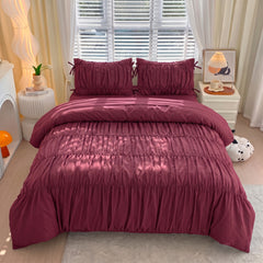 Serenity pinch Pleated Luxury Duvet Set
