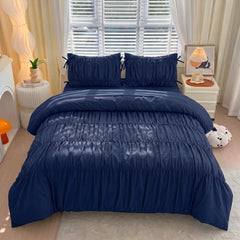 Serenity pinch Pleated Luxury Duvet Set