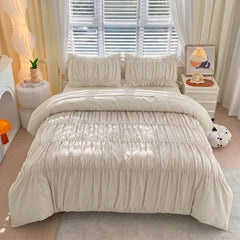 Serenity pinch Pleated Luxury Duvet Set