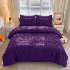 Serenity pinch Pleated Luxury Duvet Set