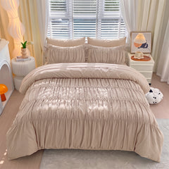 Serenity pinch Pleated Luxury Duvet Set