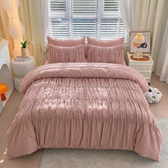 Serenity pinch Pleated Luxury Duvet Set