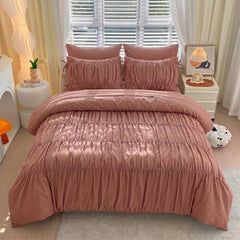 Serenity pinch Pleated Luxury Duvet Set